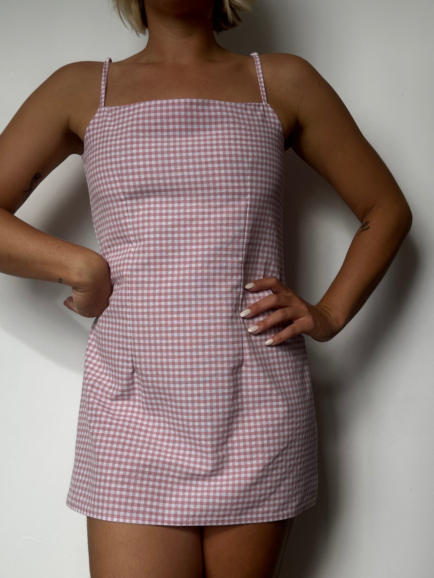 Robe Vichy Vieux Rose