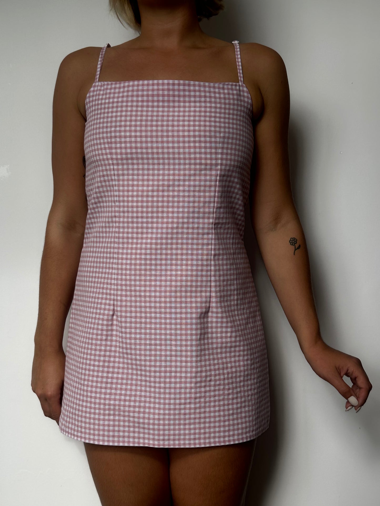 Robe Vichy Vieux Rose