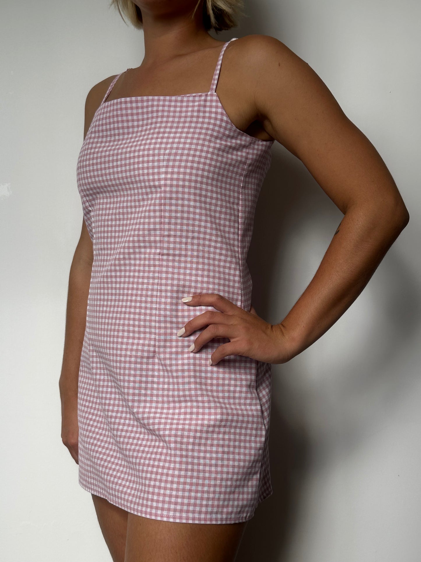 Robe Vichy Vieux Rose