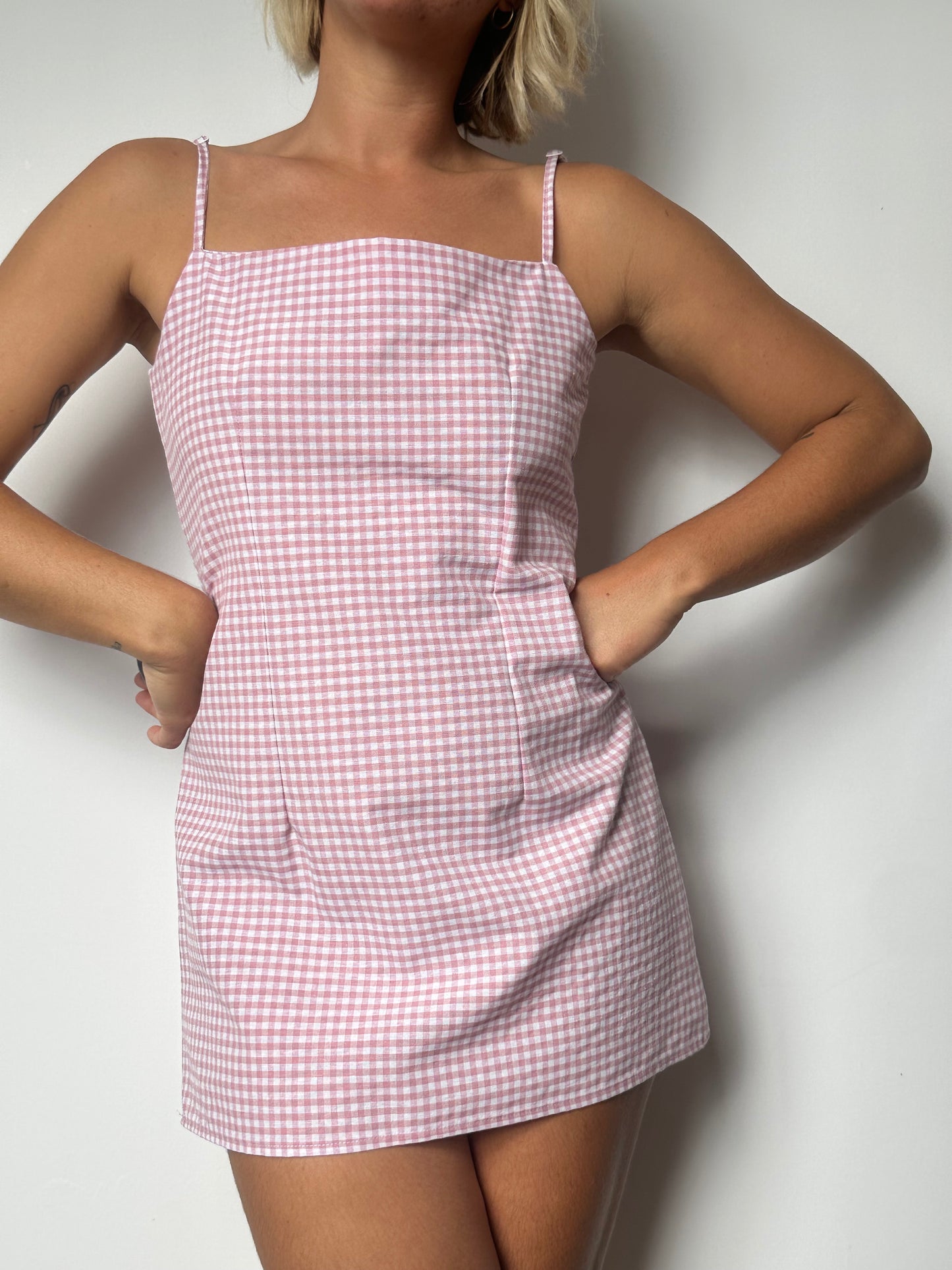 Robe Vichy Vieux Rose