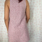 Robe Col Fleurs Rose