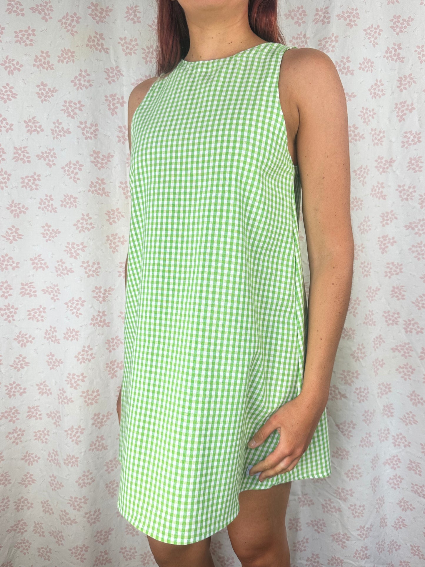 Robe Col Vichy Vert