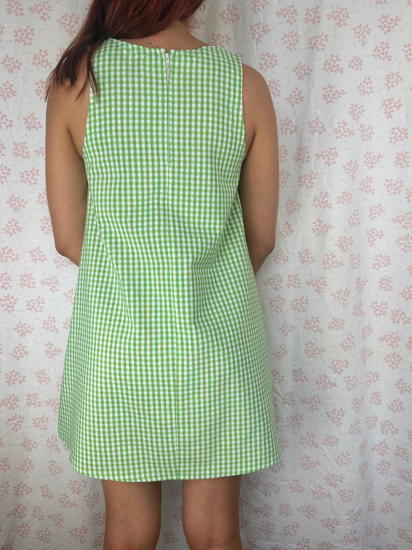 Robe Col Vichy Vert