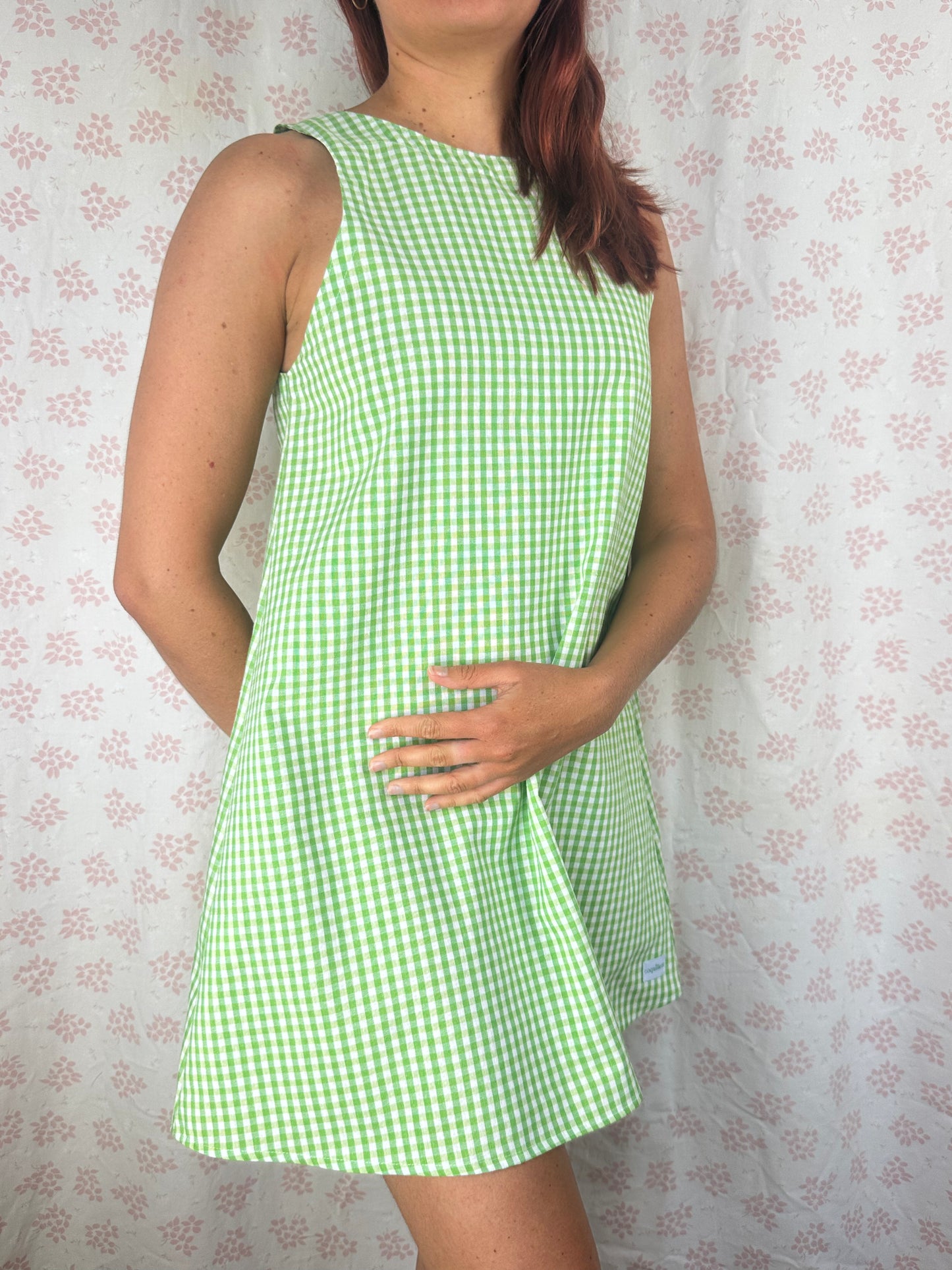 Robe Col Vichy Vert