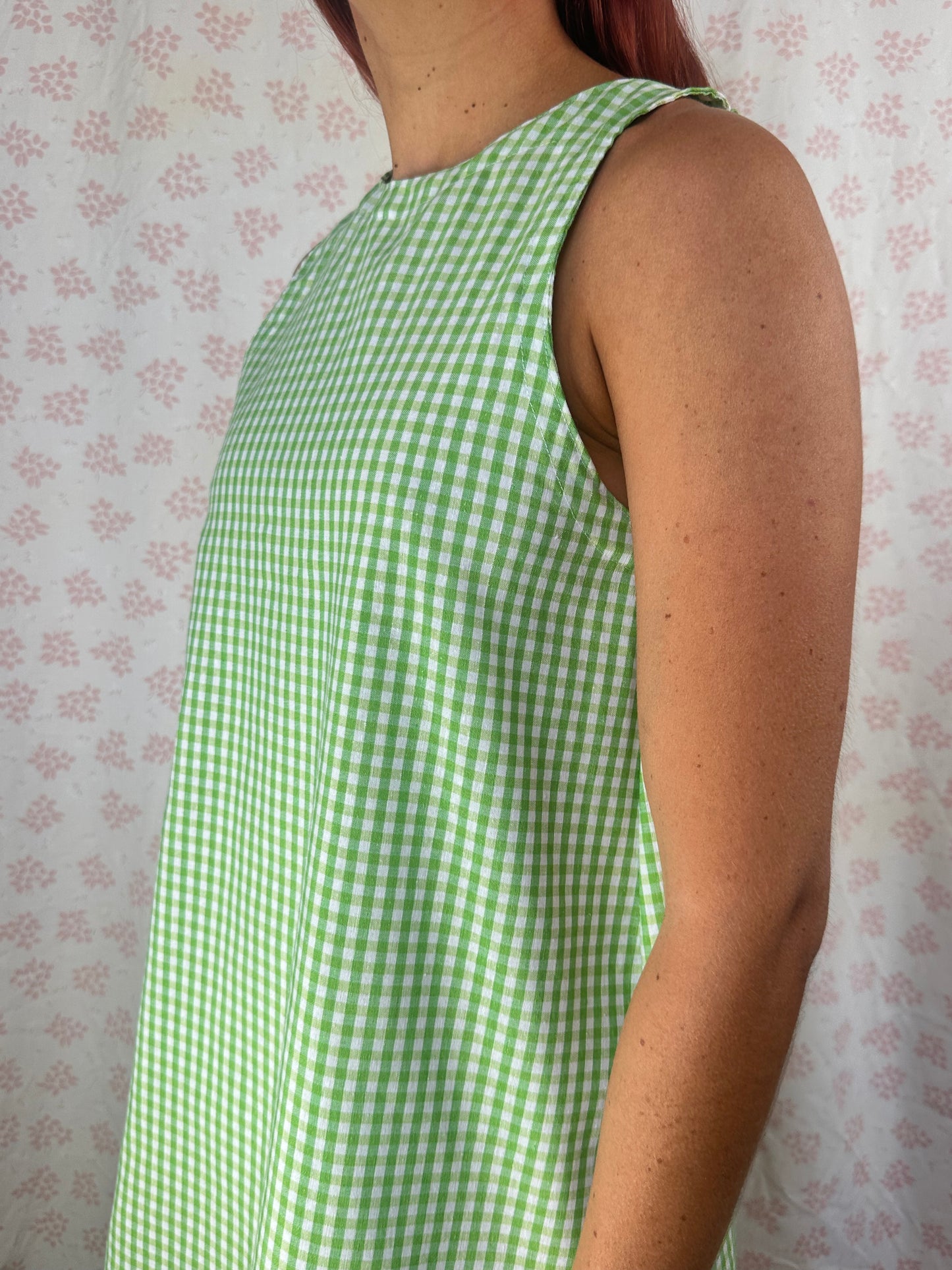 Robe Col Vichy Vert
