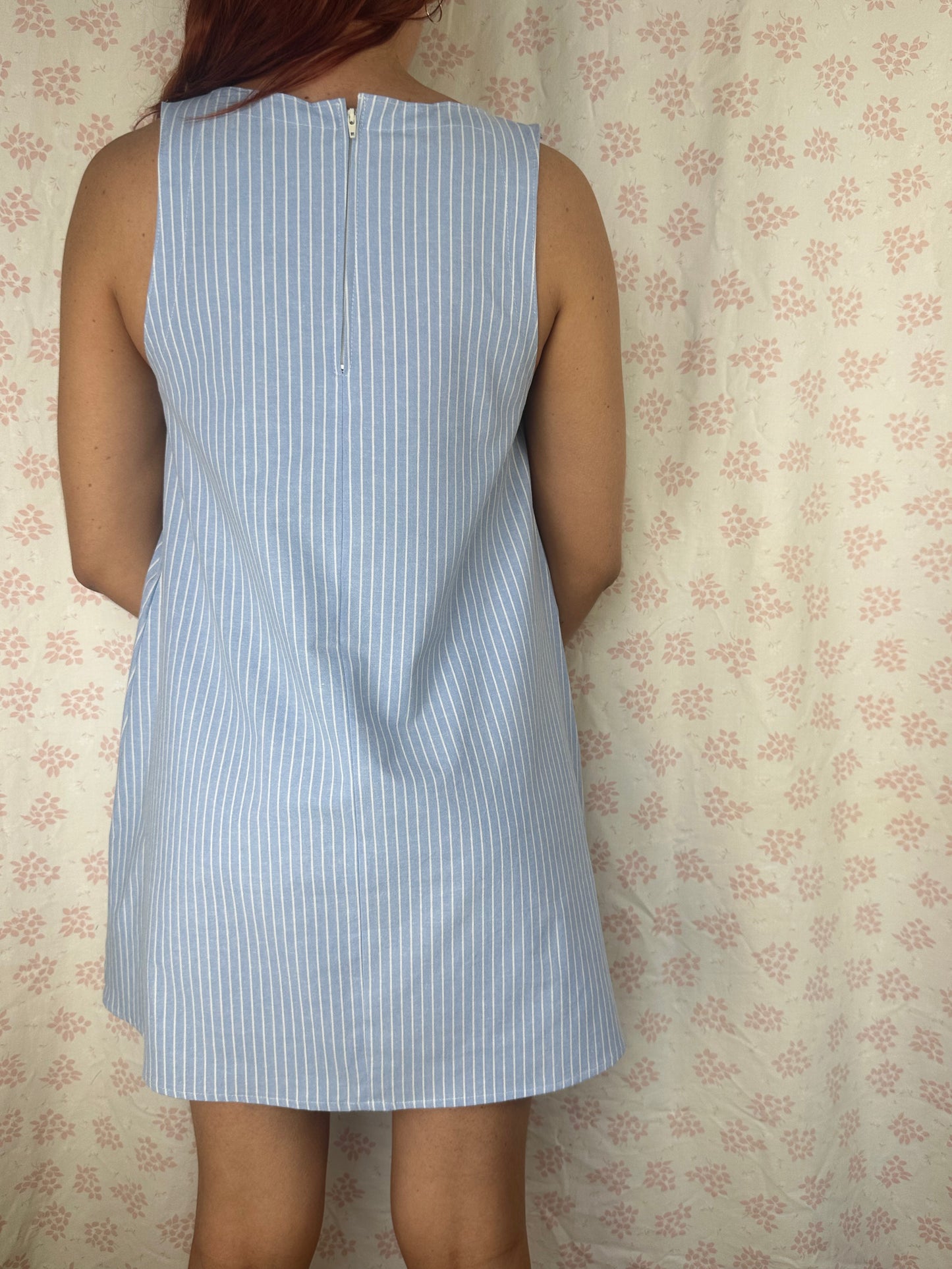 Robe Col Rayé Bleu