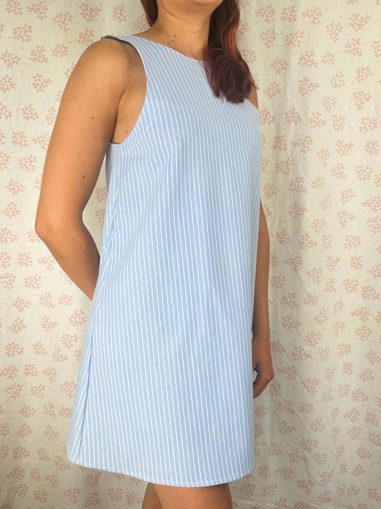 Robe Col Rayé Bleu