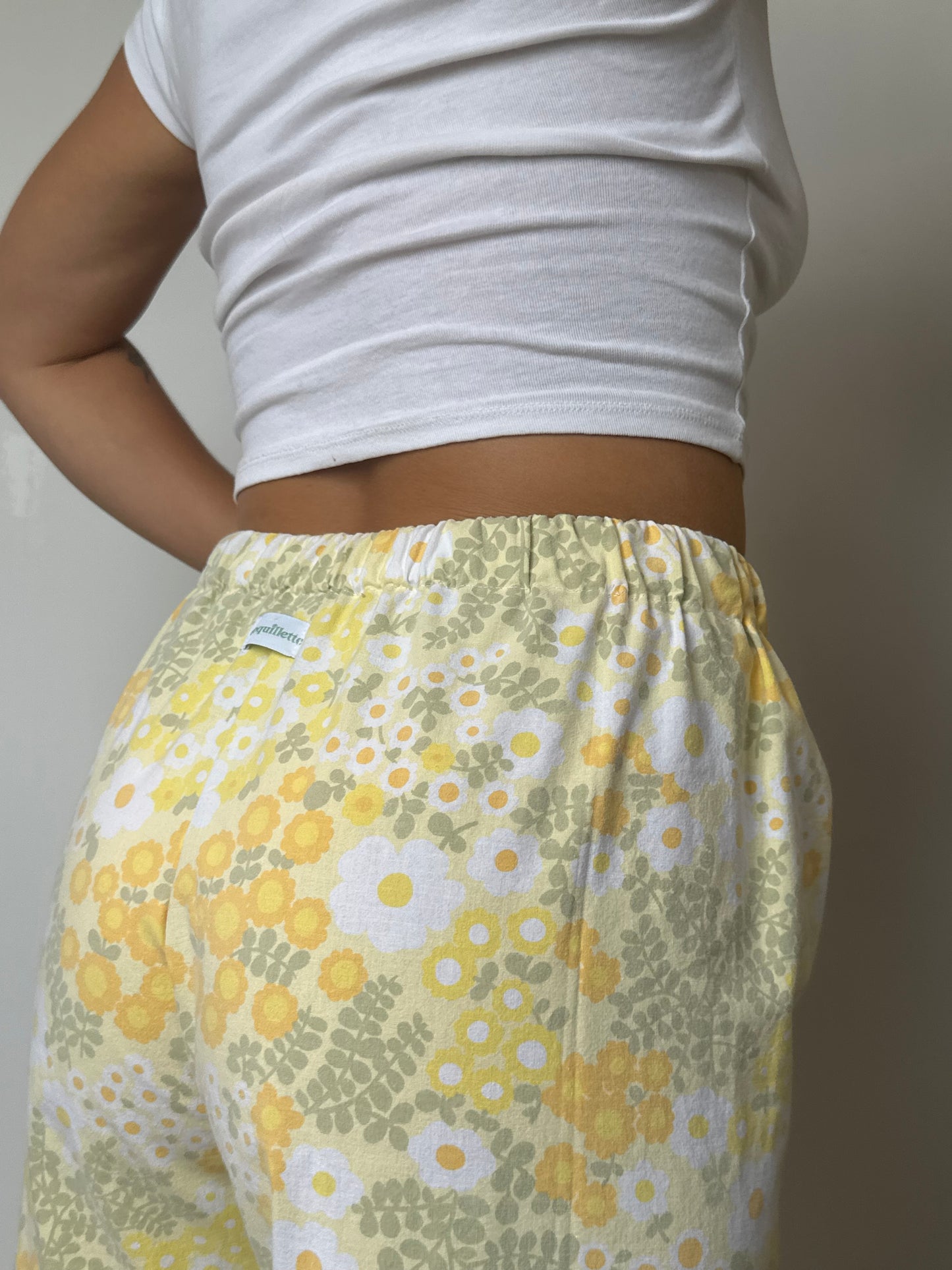 Pantalon Fleurs Jaune