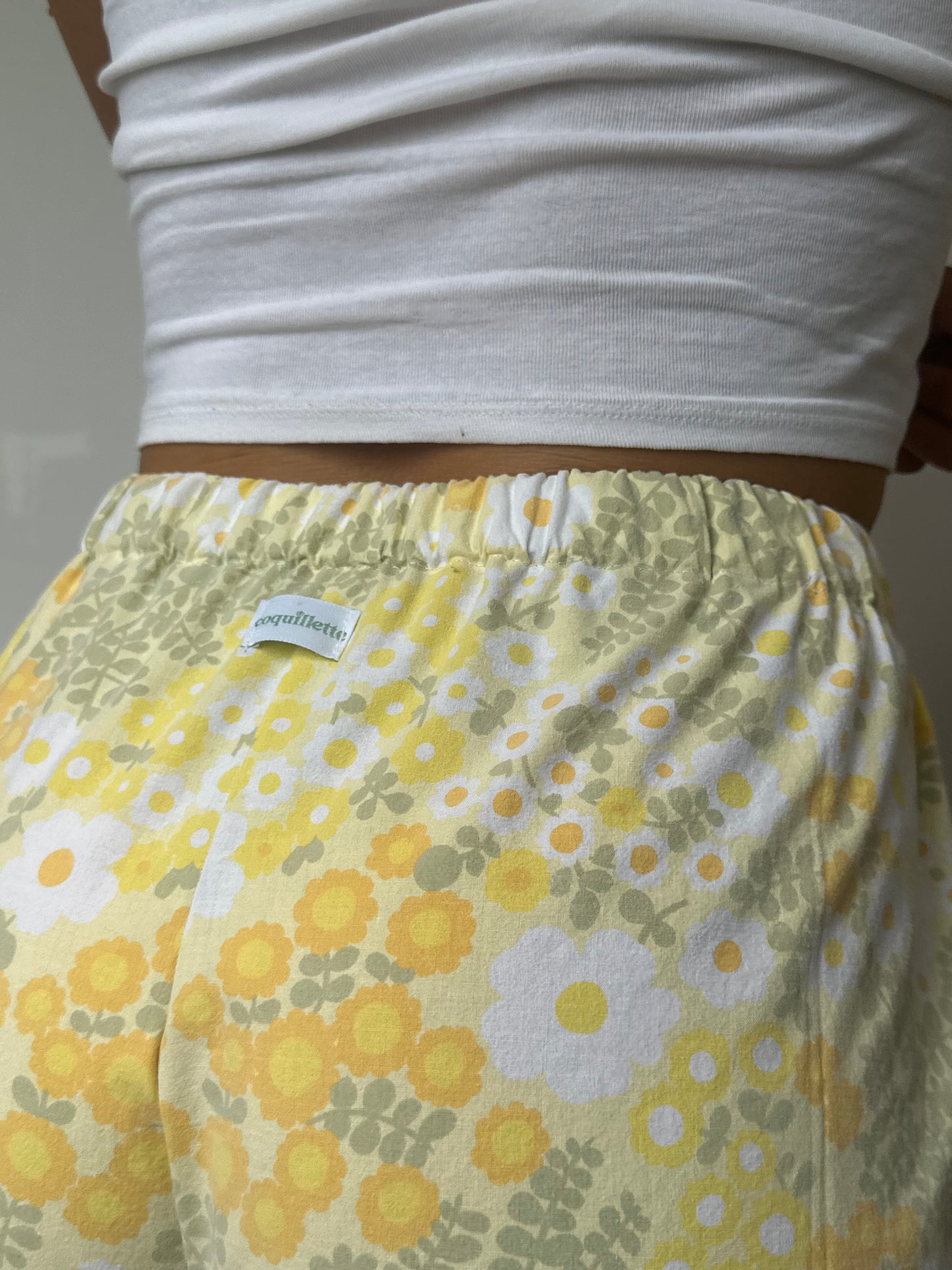 Pantalon Fleurs Jaune