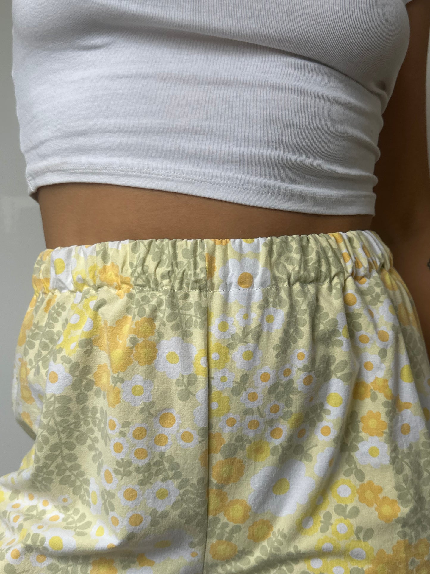 Pantalon Fleurs Jaune