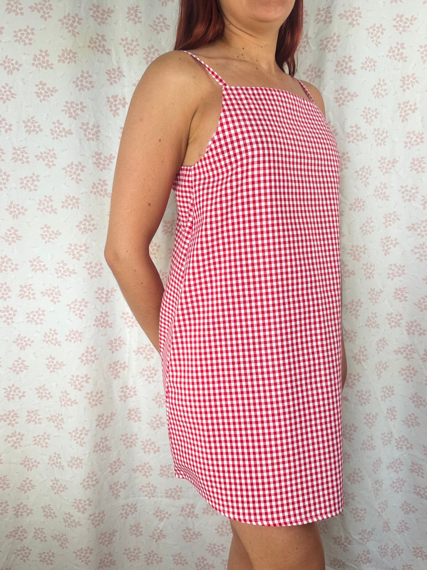 Robe Bretelle Vichy Rouge