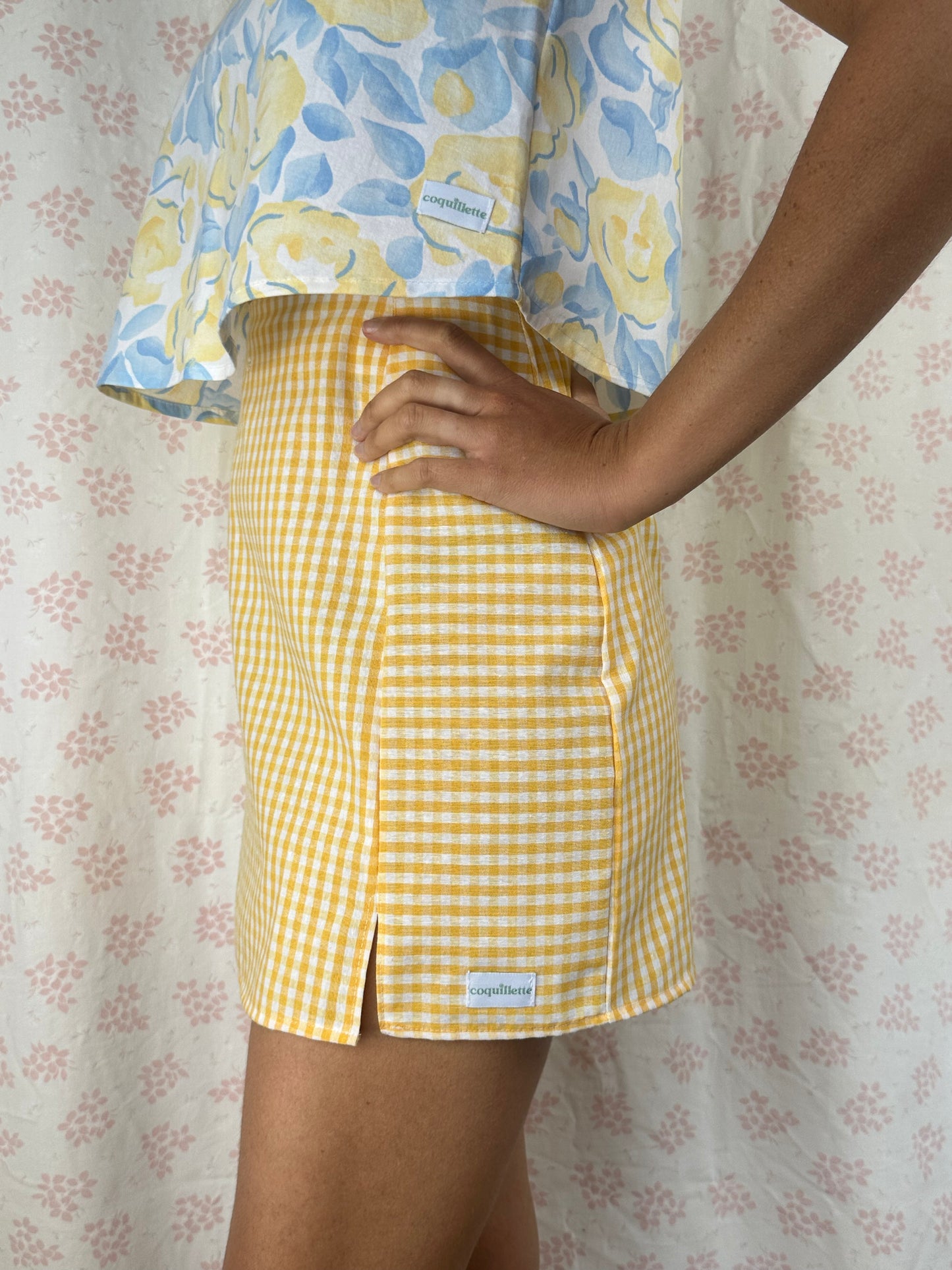 Jupe Vichy Jaune