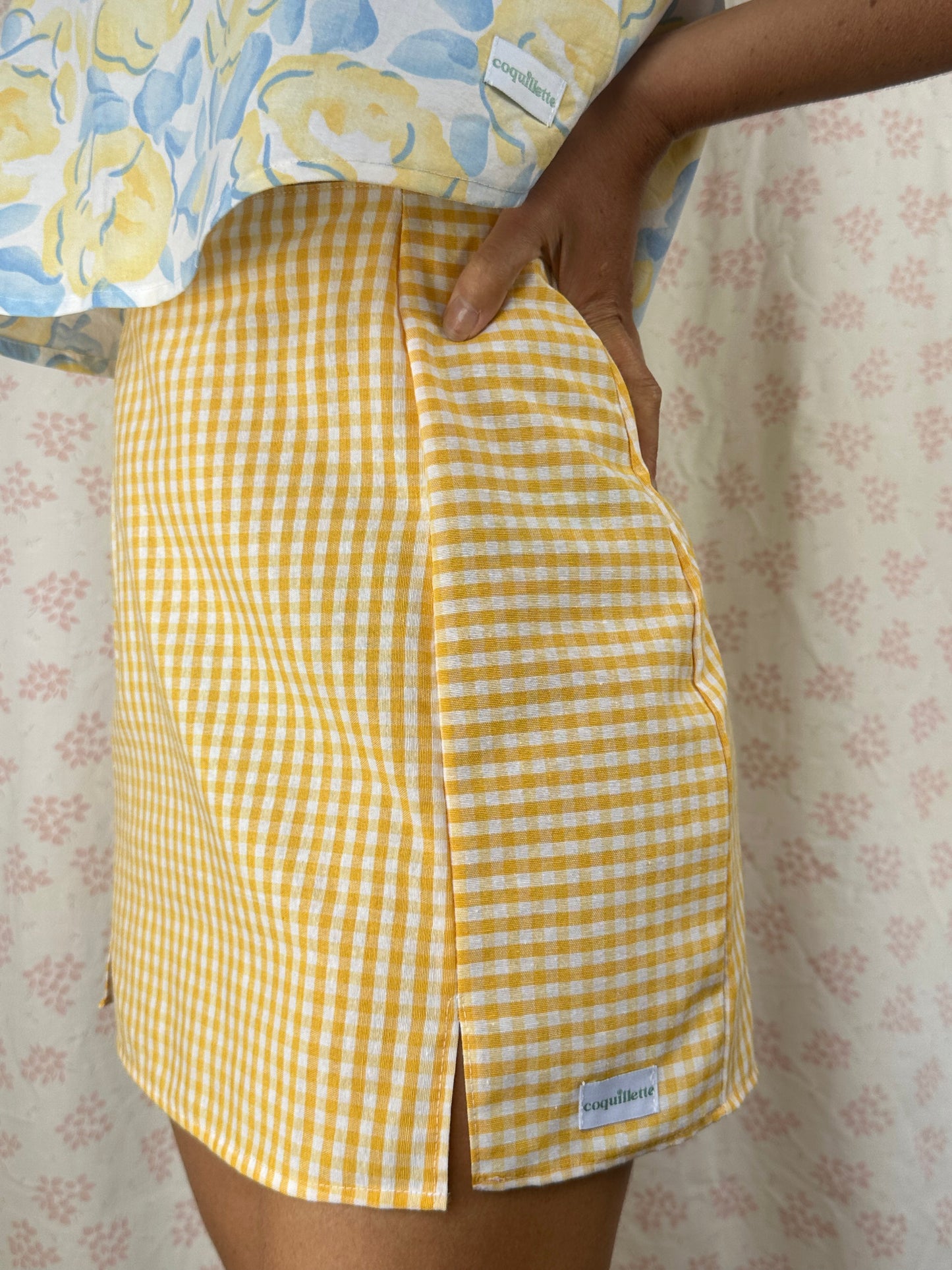 Jupe Vichy Jaune