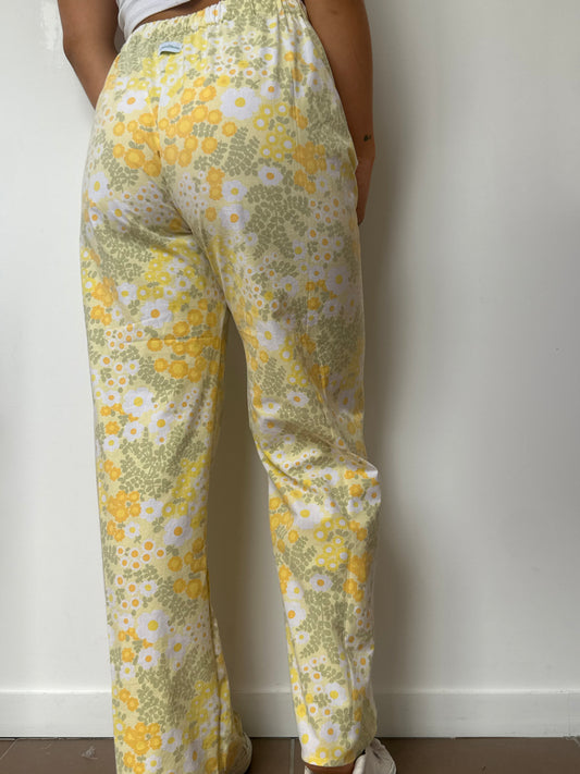 Pantalon Fleurs Jaune