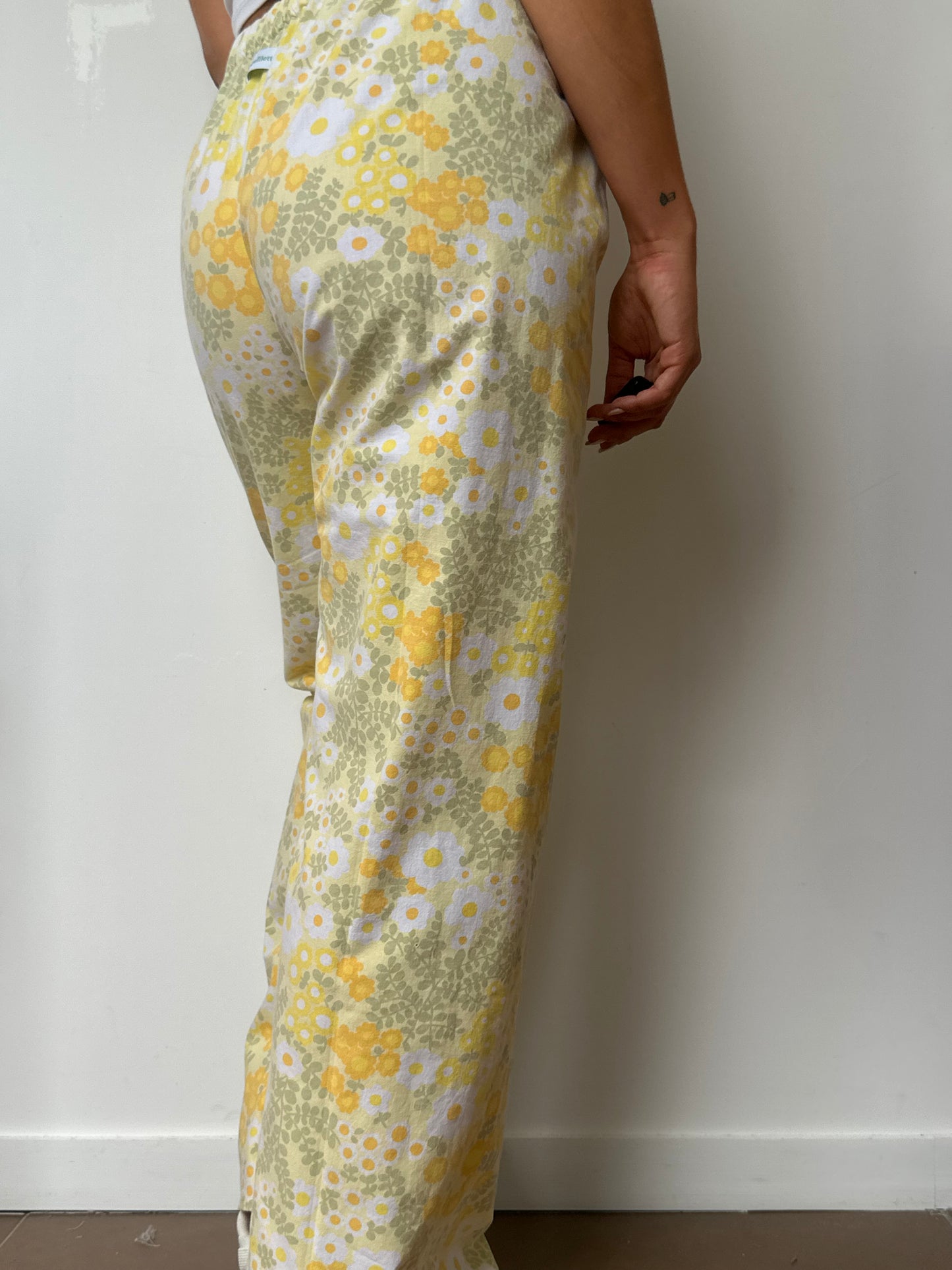 Pantalon Fleurs Jaune
