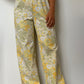 Pantalon Fleurs Jaune