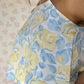 Top Fleurs Bleu et Jaune