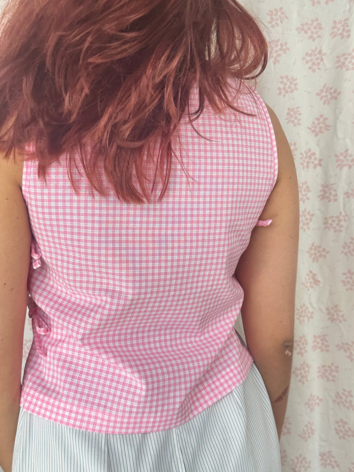 Haut Noeud Vichy Rose