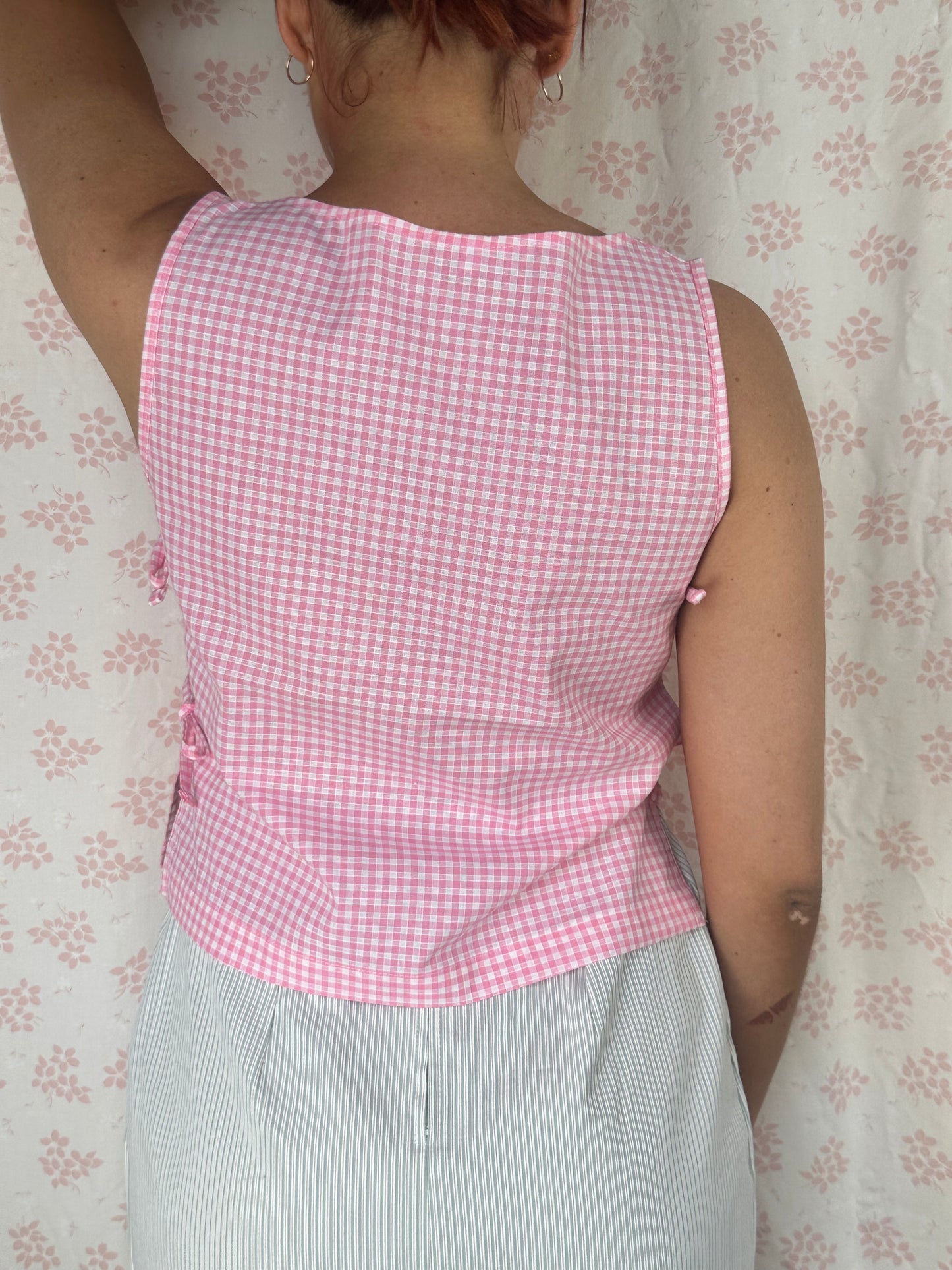 Haut Noeud Vichy Rose