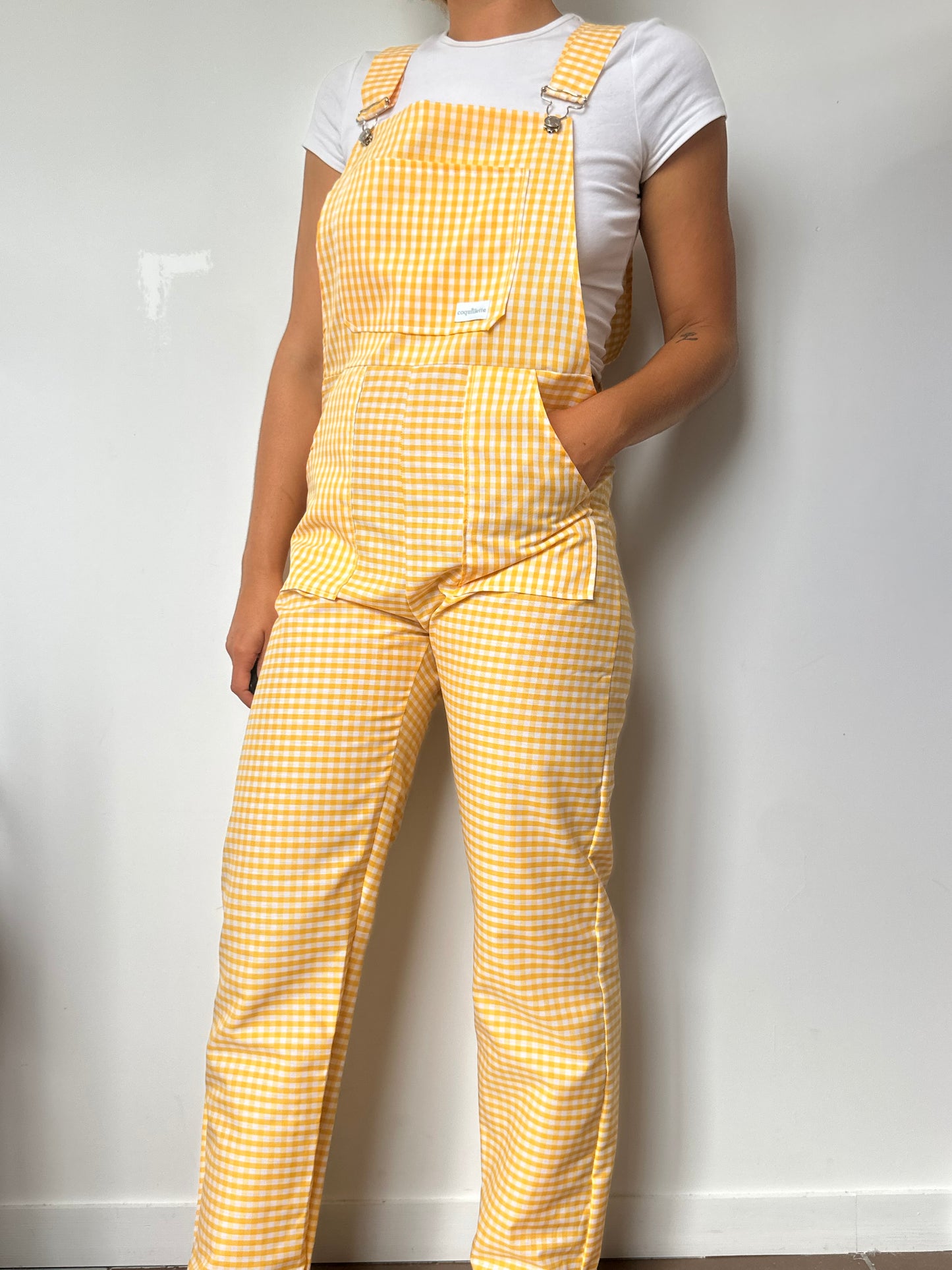 Salopette Vichy Jaune