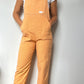 Salopette Vichy Orange Jaune