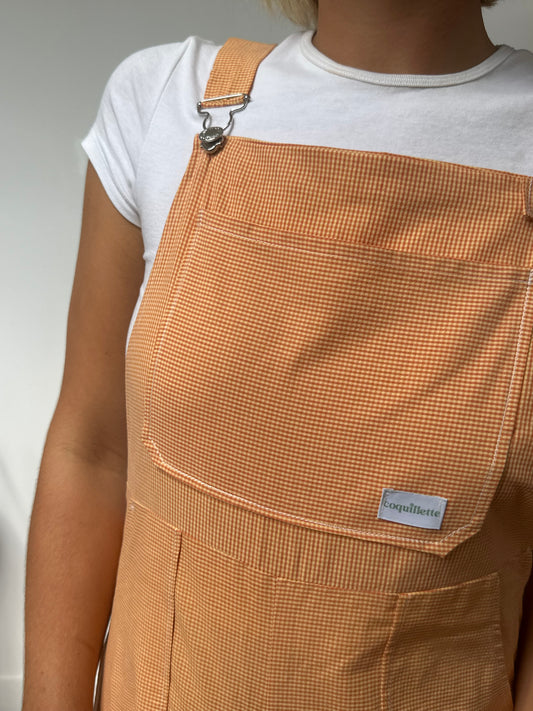 Salopette Vichy Orange Jaune