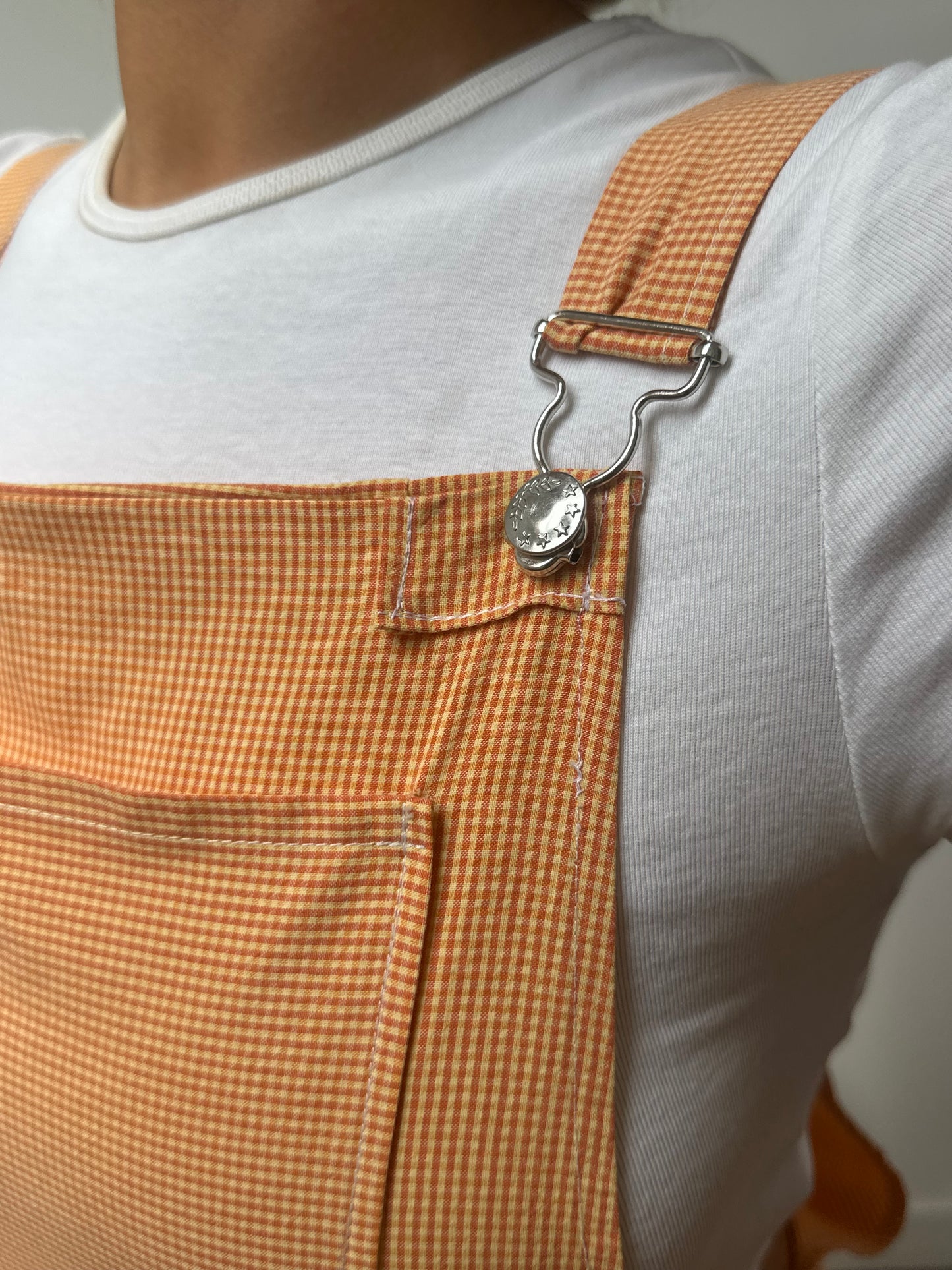 Salopette Vichy Orange Jaune