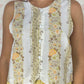Haut Bouton Blanc Fleurs