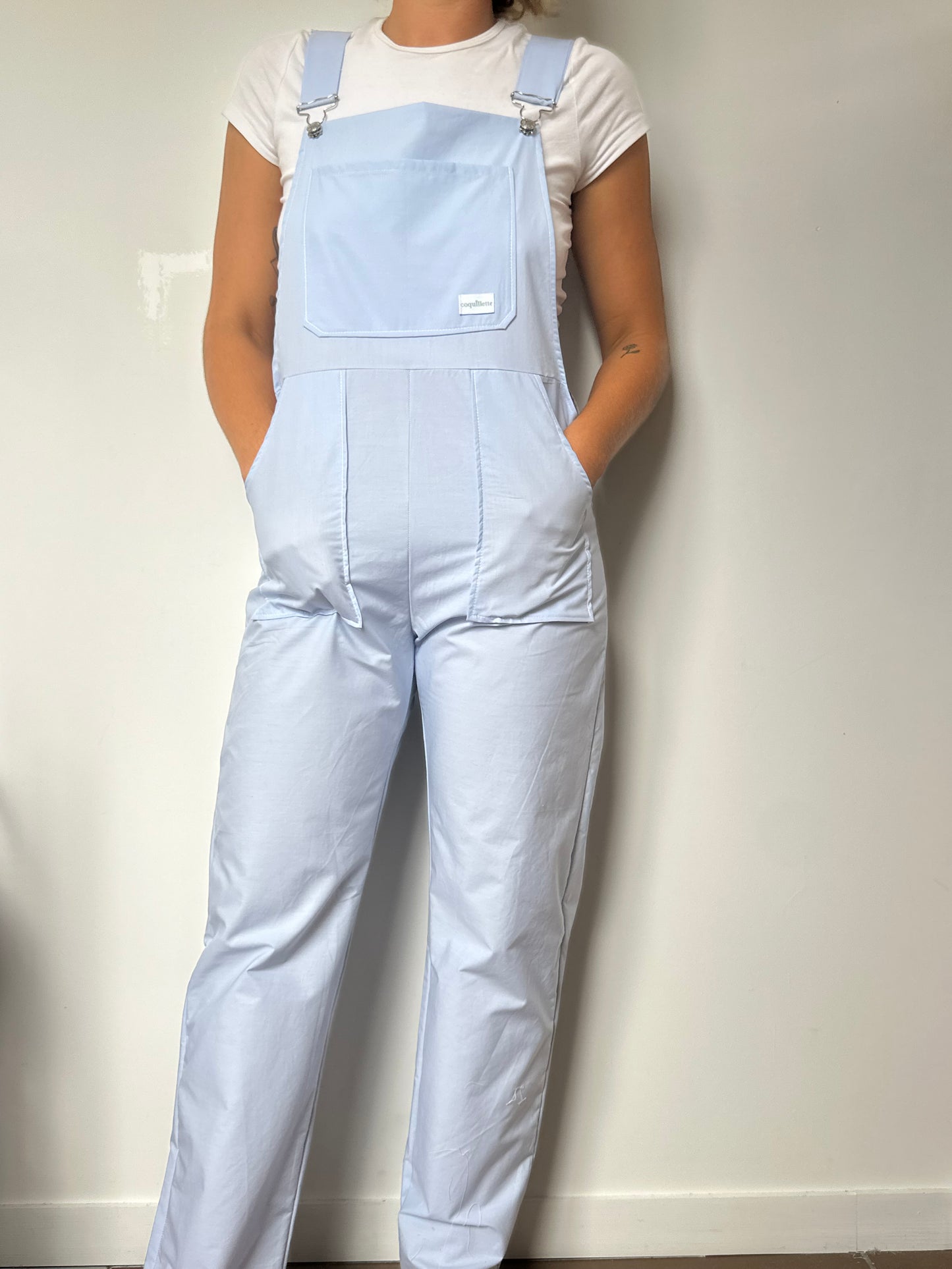 Salopette Uni Bleu Ciel