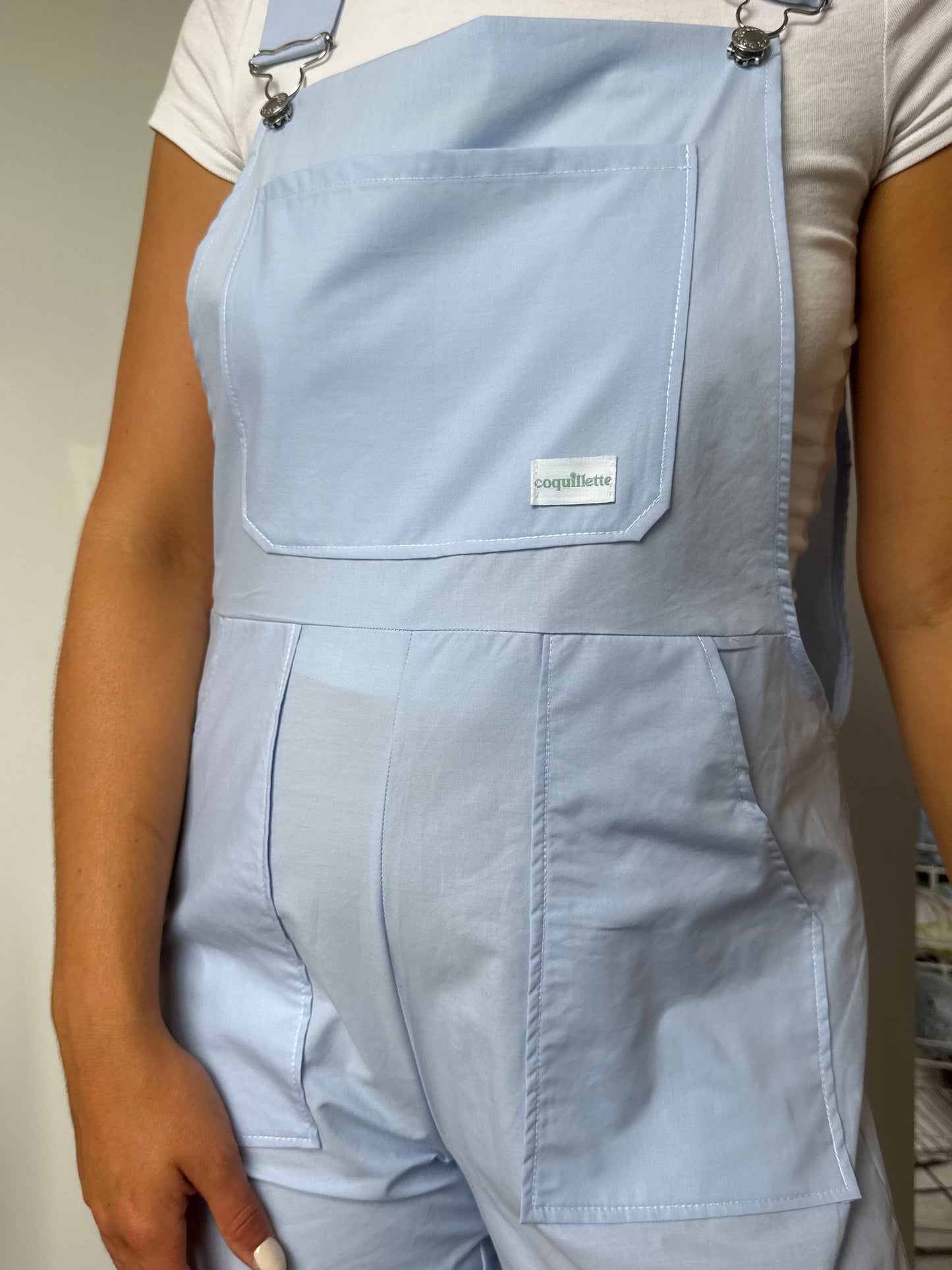 Salopette Uni Bleu Ciel