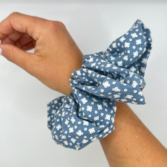 Grand Chouchou Bleu Fleurs