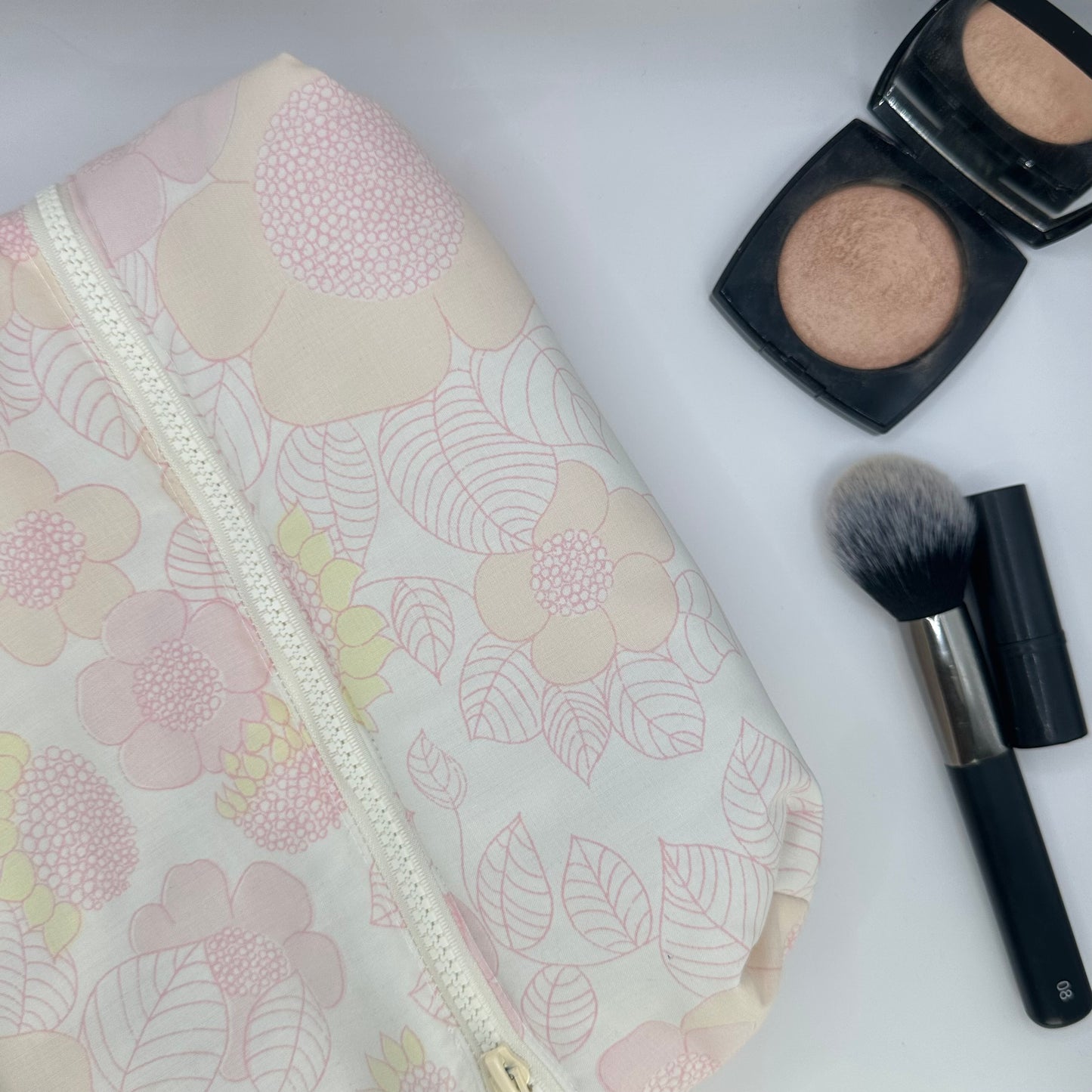 Trousse de toilette Fleurs Rose