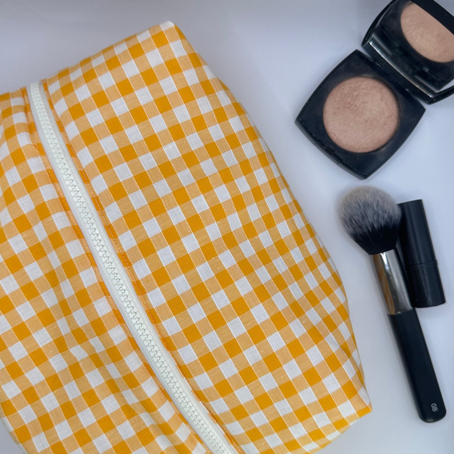 Trousse de toilette Vichy Jaune