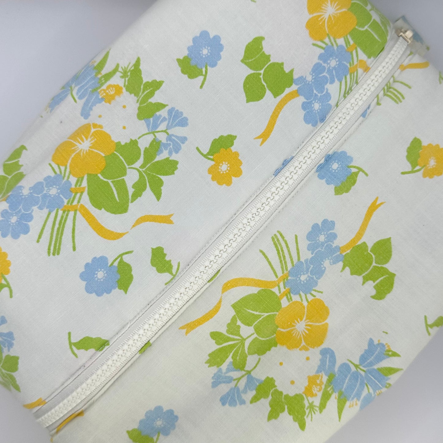 Trousse de toilette Fleurs Orange Bleu