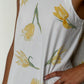 Robe Col Fleurs Jaune