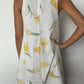 Robe Col Fleurs Jaune