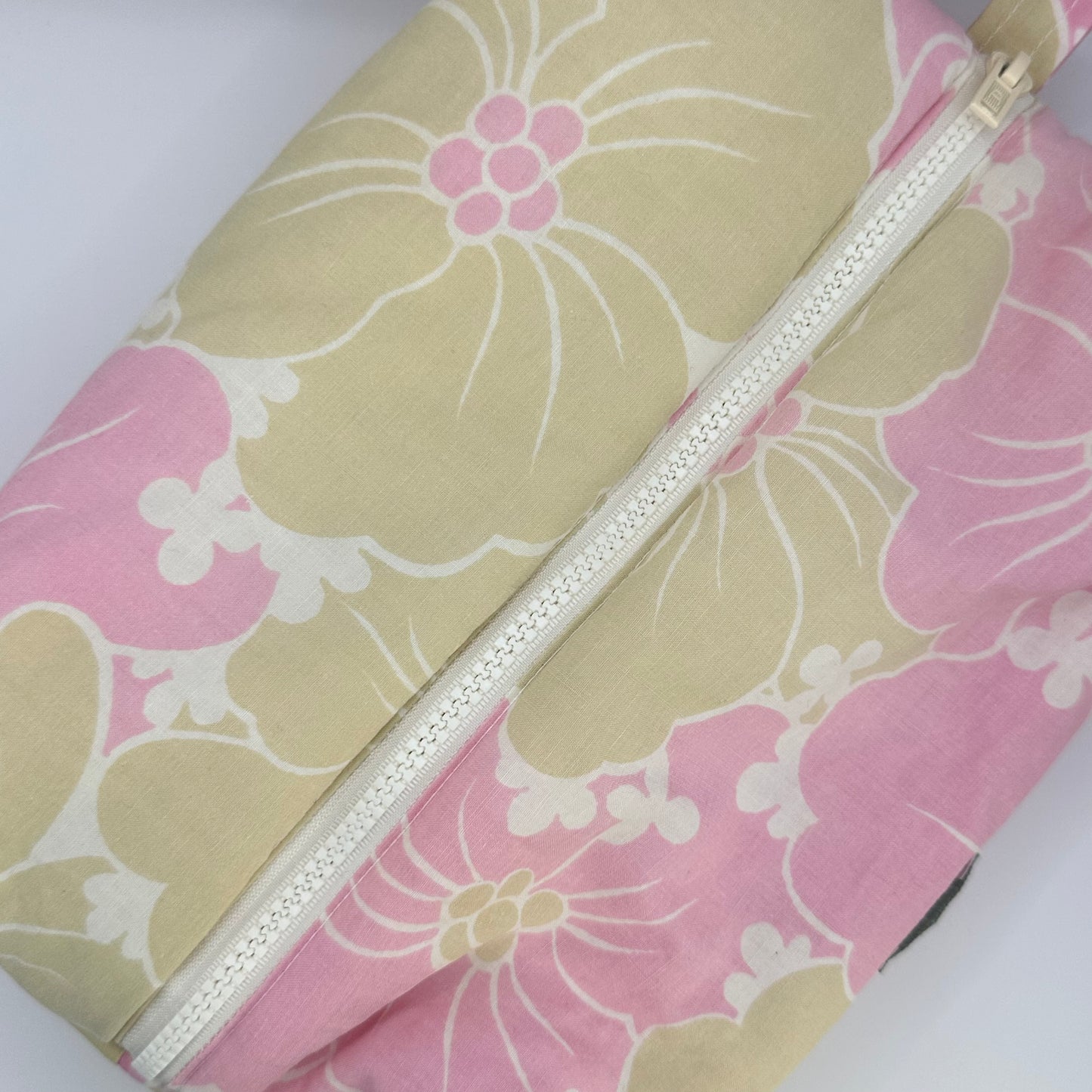 Trousse de toilette Fleurs Rose et Beige