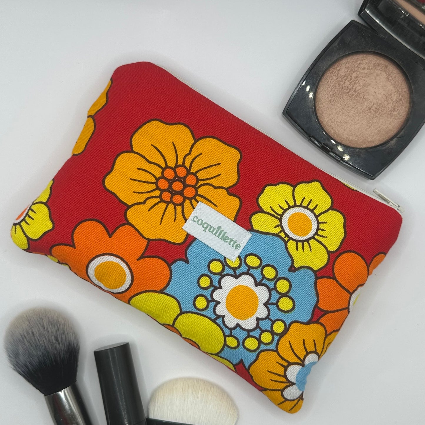 Pochette Rouge Fleurs