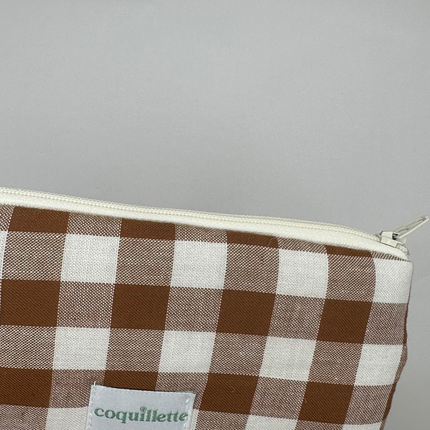 Pochette Vichy Marron