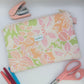 Grande Pochette Pêche Fleurs