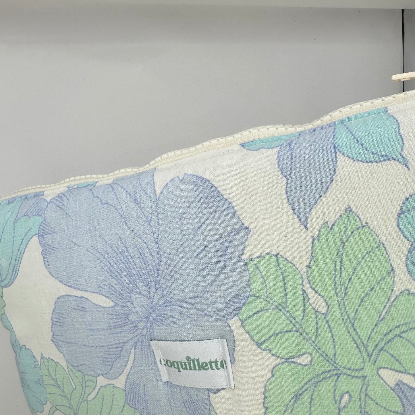 Grande Pochette Fleurs Bleu
