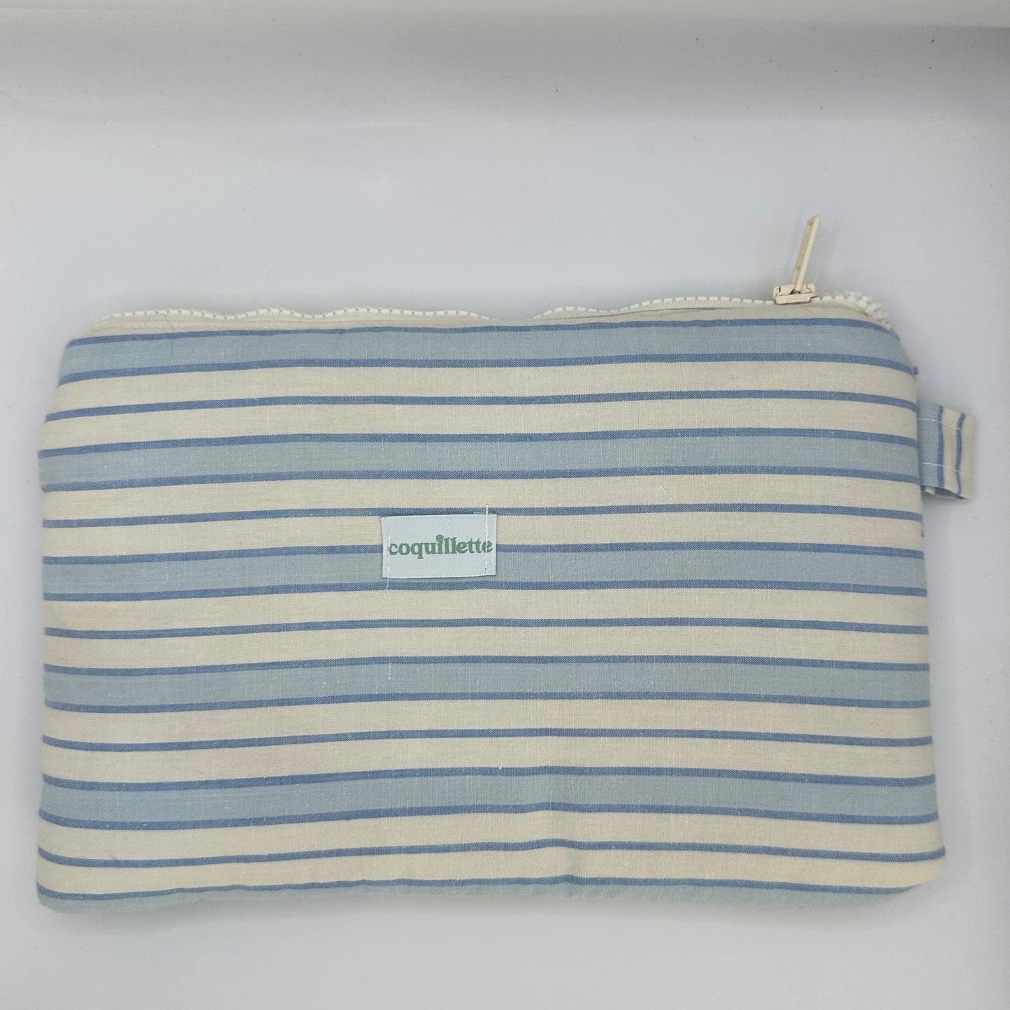Grande Pochette Bleu Rayée