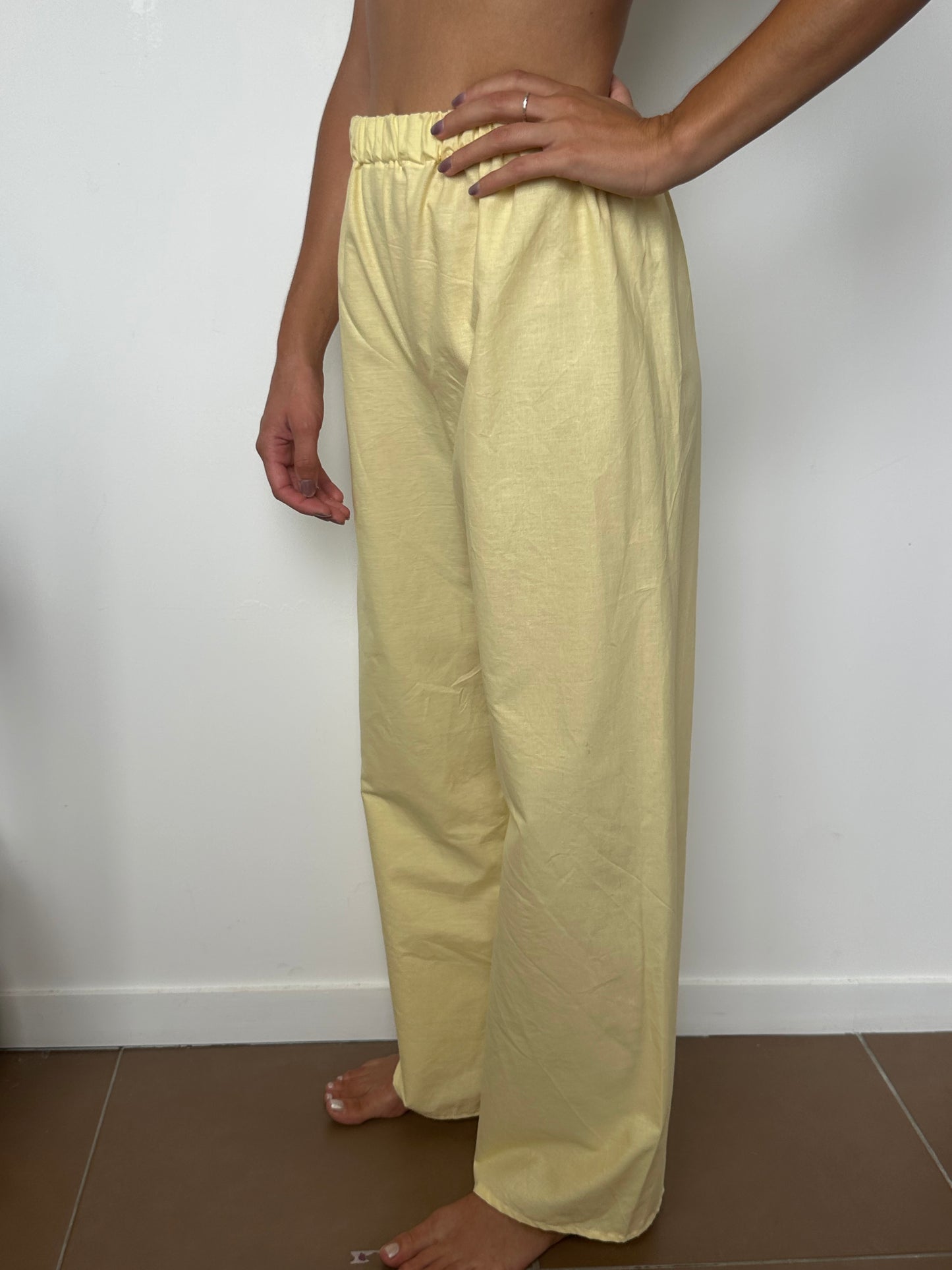 Pantalon Uni Jaune