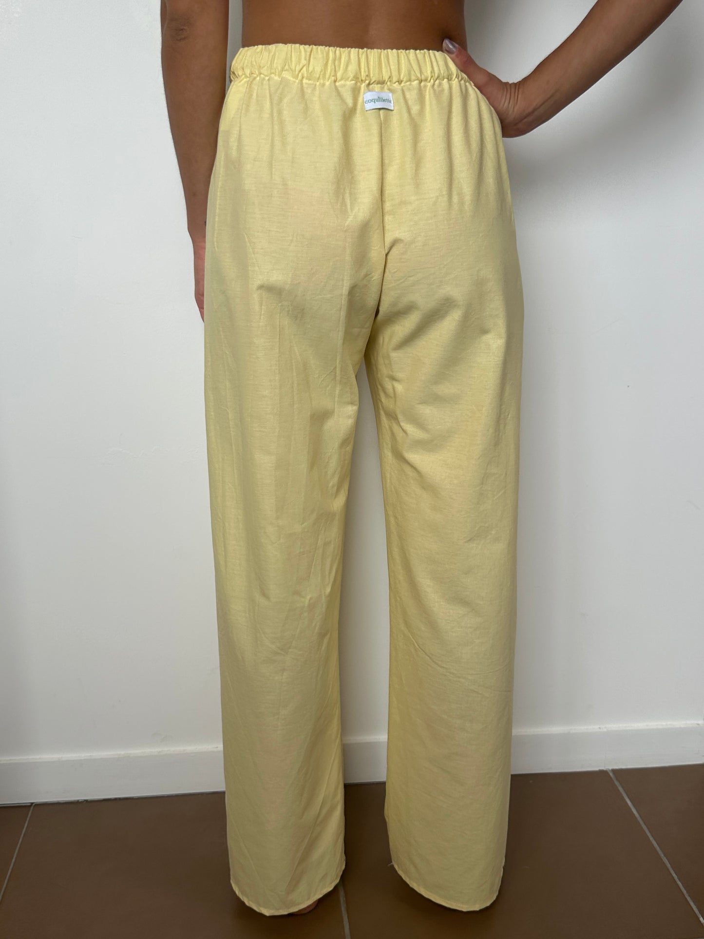 Pantalon Uni Jaune