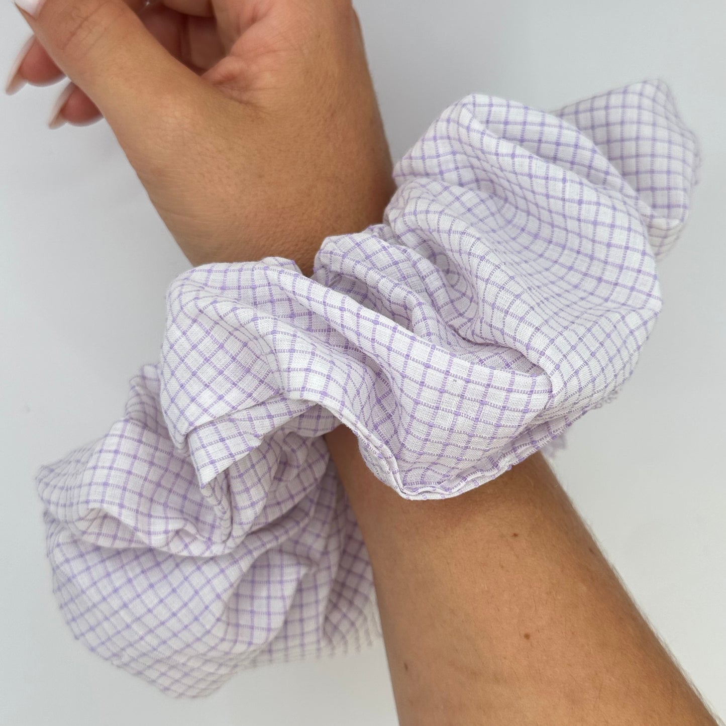 Grand Chouchou Carreaux Violet