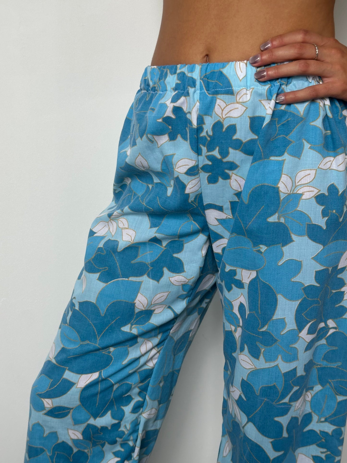 Pantalon Feuille Bleu