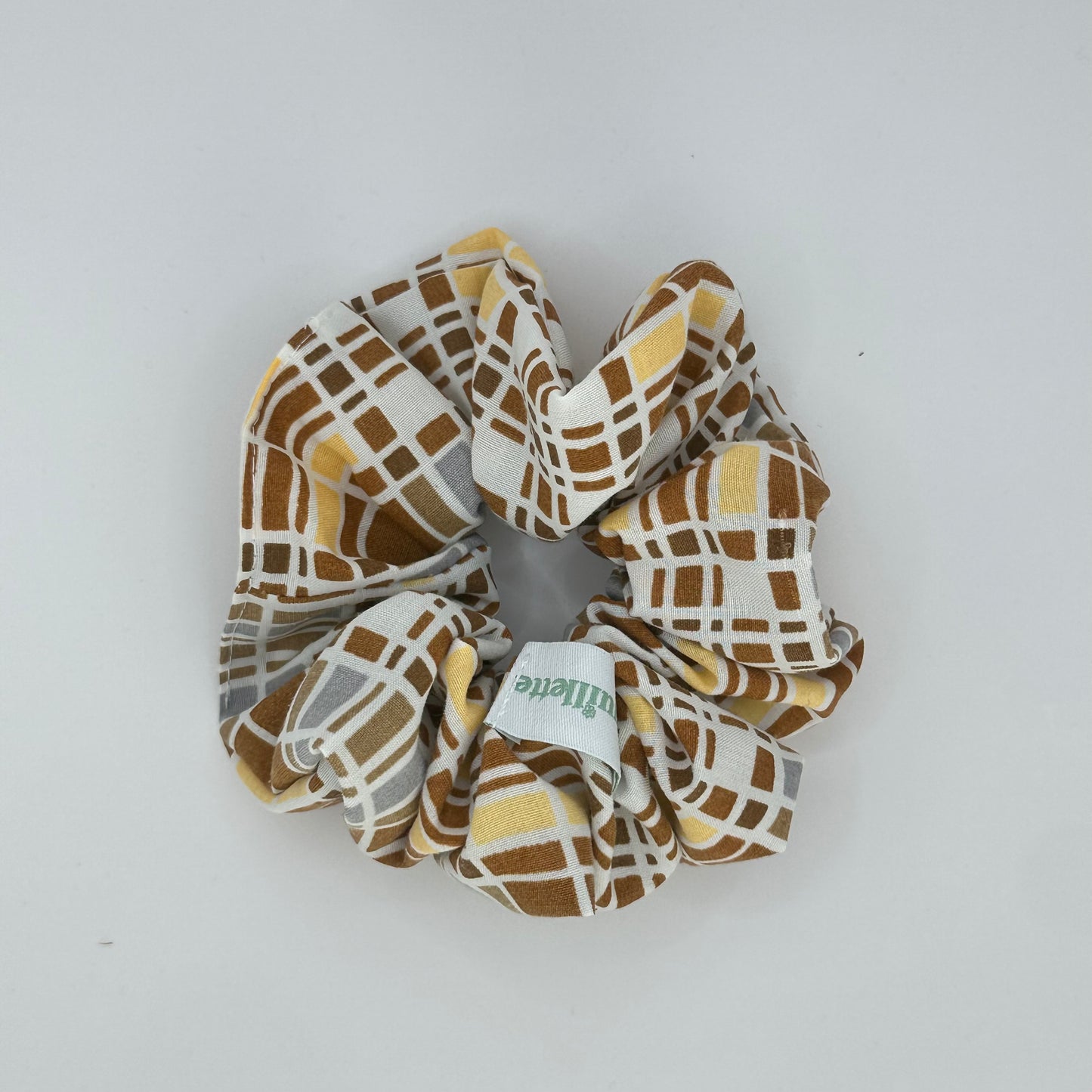 Chouchou Marron Carreaux