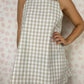 Robe Bretelle Vichy Beige