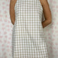 Robe Bretelle Vichy Beige