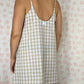 Robe Bretelle Vichy Beige